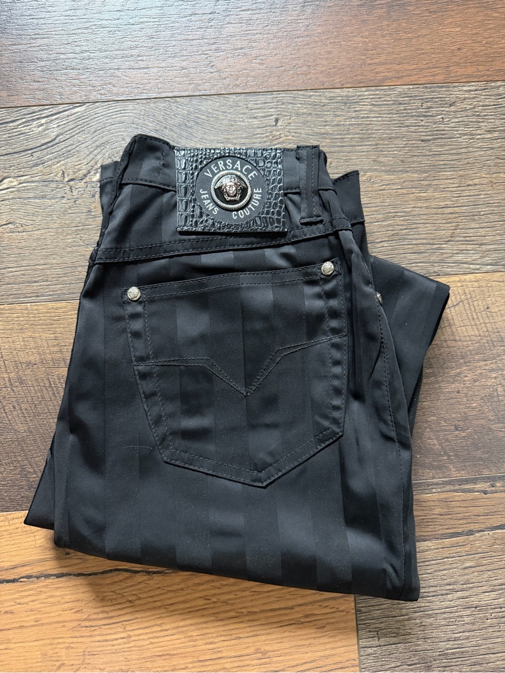 Versace Jeans Collection Black Striped Jeans